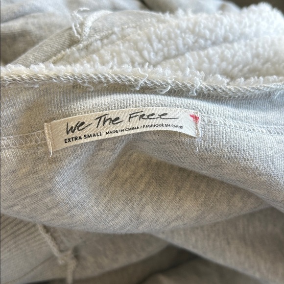 Free People Boyfriend Cardigan Oversized Reversible Jacket Fleece White Grey XS - Picture 12 of 12